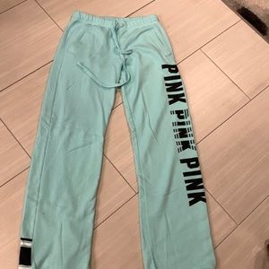 VS Pink mint green sweatpants